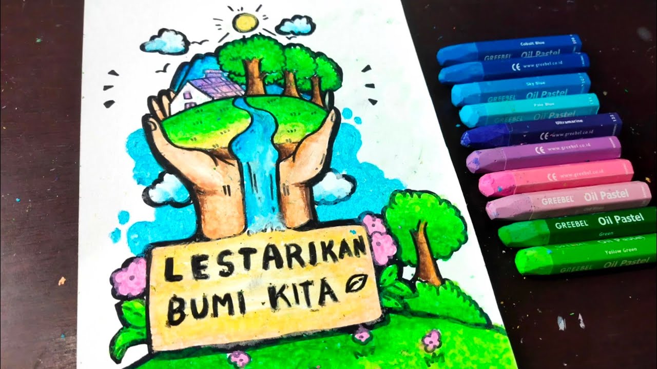 Cara Membuat Gambar Poster Tentang Lingkungan - MasterWarna.com