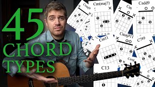 TOO MANY CHORDS! 45 Chord Types And How to Play Them