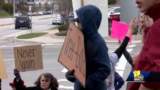 Protesters ask 'Who cut down the trees?' in Towson