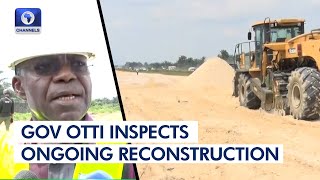 Gov Otti Inspects Ongoing Reconstruction Of Interstate Road