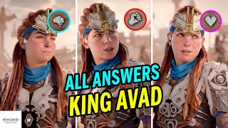 What happens if Aloy is RUDE to King Avad? All Flashpoint dialogue choices | Horizon Forbidden West