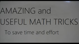 5 Amazing Math Tricks [To save time and effort]