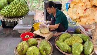 Làm mãng cầu sấy muối ớt cho khách hàng đem đi Mỹ - Mợ Bảy Miền Tây