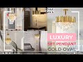 CK LIGHTING LUXURY SET PENDANT GOLD DESIGN CODE 9018 AND 1822