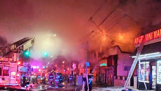 4TH Alarm Fire In 3 Buildings (JFK Blvd) Jersey City NJ Fire 11-9-24 P1