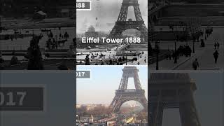 Eiffel Tower now and 150 years ago #shorts