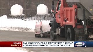 Nashua crews say cold temperatures complicated efforts to clear roads