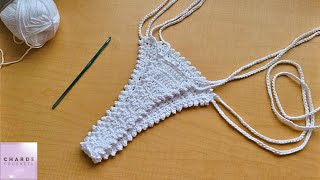 Crochet Thong Bikini Pattern with Picot Border Tutorial