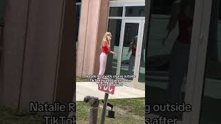 TikToker Natalie Reynolds Cries & Shouts Outside TikTok HQ Begging for Account Unban 😱