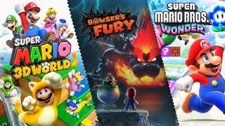Super Mario 3D World + Super Mario Wonder + Bowser's Fury - Full Game Walkthrough (HD)
