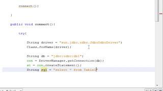 Java - Ms Access Database Application - 2 - Connection to Database
