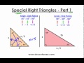 Special Right Triangles - Part 1 (45-45-90 and 30-60-90)