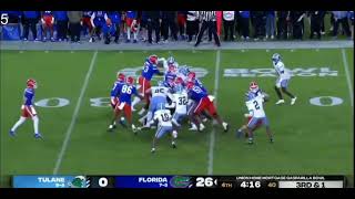 449 pound RB Desmond Watson drags tacklers | Florida vs Tulane | Gasparilla Bowl