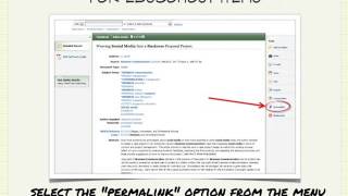 How to find Permalinks for Blackboard
