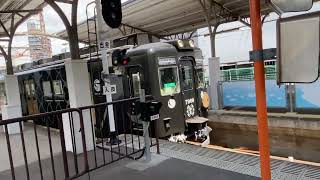 終点和歌山市に到着する南海加太線7100系めでたい電車かしら！！