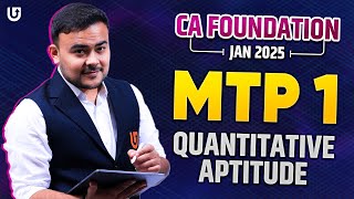 MTP 1 QA - Math LR Stats CA Foundation Jan 2025