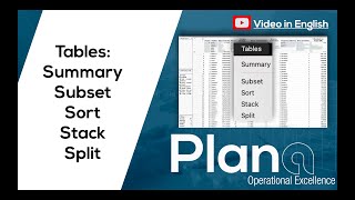 How to use Tables: Summary, Subset, Sort, Stack and Split