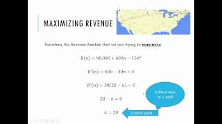 MATH1325 Optimization (Maximizing Revenue)