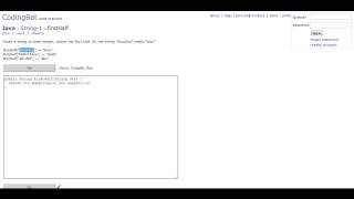 Coding Bat - Java String Tutorial firstHalf