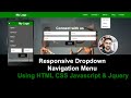 How to Create Responsive Dropdown Navigation Menu Using HTML CSS JavaScript and JQuery | #uioxygen