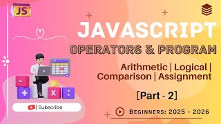 Operators in JavaScript Explained | Arithmetic, Logical, Comparison, Assignment | Practical Coding 2