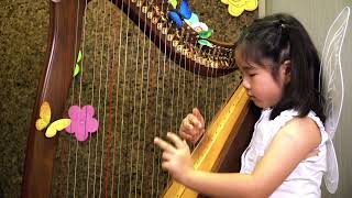 HeartStrings Harp \u0026 Hop ❤️ e-童閣 Episode #3 : Butterflies  (Harp Tutorial HK for Kids兒童豎琴教學）