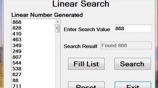 Visual Basic.Net Linear Search Tutorial using ListBox