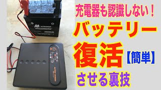 【簡単！】充電器も認識しない死んだバッテリーを復活させる　#バッテリー上がり