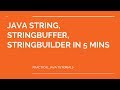Difference between String, StringBuffer and StringBuilder