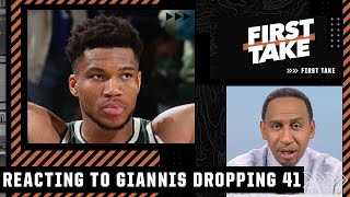 Stephen A. reacts to Giannis dropping 41 in the Bucks' Game 3 win over the Suns | First Take