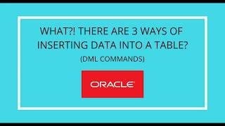 Insert data into Oracle Tables using SQL | Express Edition Tutorial | Learn SQL