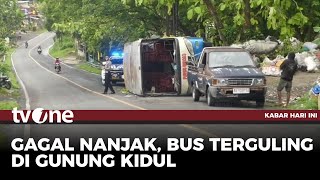 Tak Kuat Menanjak, Bus Terguling di Gunung Kidul | Kabar Hari Ini tvOne