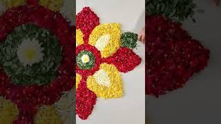 Diwali flower Rangoli designs || Flower decoration ideas for Diwali || Diwali Decoration ideas.