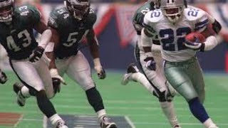 Emmitt Smith rushes for 237 yards against Eagles on Halloween night