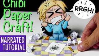 How to Draw a Frustrated Chibi: Paper Craft Tutorial