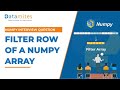 Filter Row of A Numpy Array | Numpy Tutorial