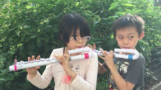 Hot Cross Buns Variation 2 duet on Nuvo Flute