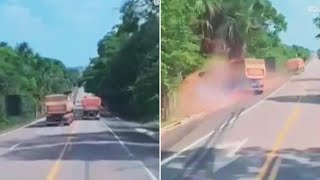 Caminhoneira é jogada para fora da pista pelo próprio irmão (caminhoneiro) na BR-163