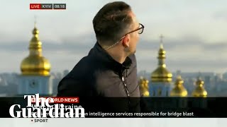 BBC correspondent in Kyiv interrupted as rockets strike Ukraine capital