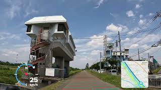 多摩川サイクリングロード 府中 四谷橋から国立  石田大橋 4/16 2022.5.25