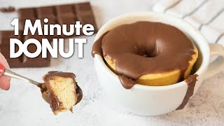 Microwave DONUT in 1 Minute 🍩 | Easy Donut Mug Cake!