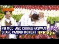 PM Modi and Chirag Paswan share a candid moment at the NDA Parliamentary Party meeting