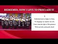 Redeemed, How I Love to Proclaim It (Hymnal Worship with Lyrics)