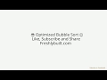 Optimized bubble sort in python animated short video with flowchart and added blog