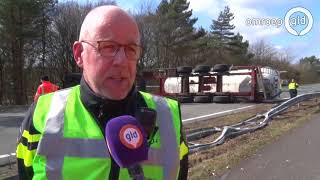 A1 opnieuw in beide richtingen dicht na ernstig ongeluk met vrachtwagen