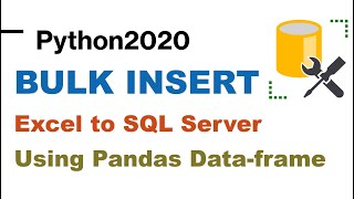Python Bulk Insert Data From excel to sql server | Dataframe to SQL Table | Sqlalchemy Engine