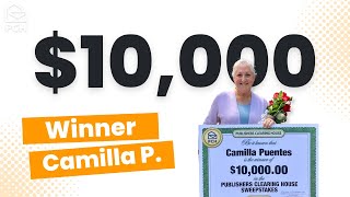 Camilla P. Won $10,000.00 With PCH!