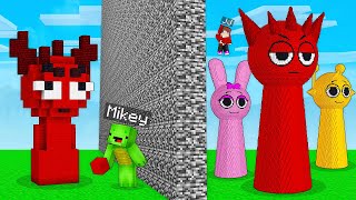 JJ and Mikey: SPRUNKI Statue Battle in Minecraft - Maizen