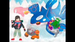 ヤドコーvsトルネオーガ 雪山 wataさんイラスト