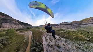 Paramotoring the Alberta Badlands